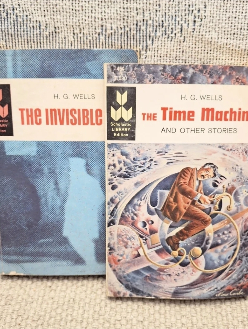 HG Wells Invisible Man Time Machine Scholastic 1963 PB Lot Sci Fi